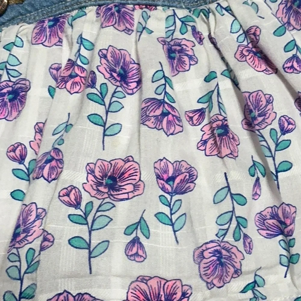 OshKosh B'gosh Overalls Floral Eyelet Skirt Dress